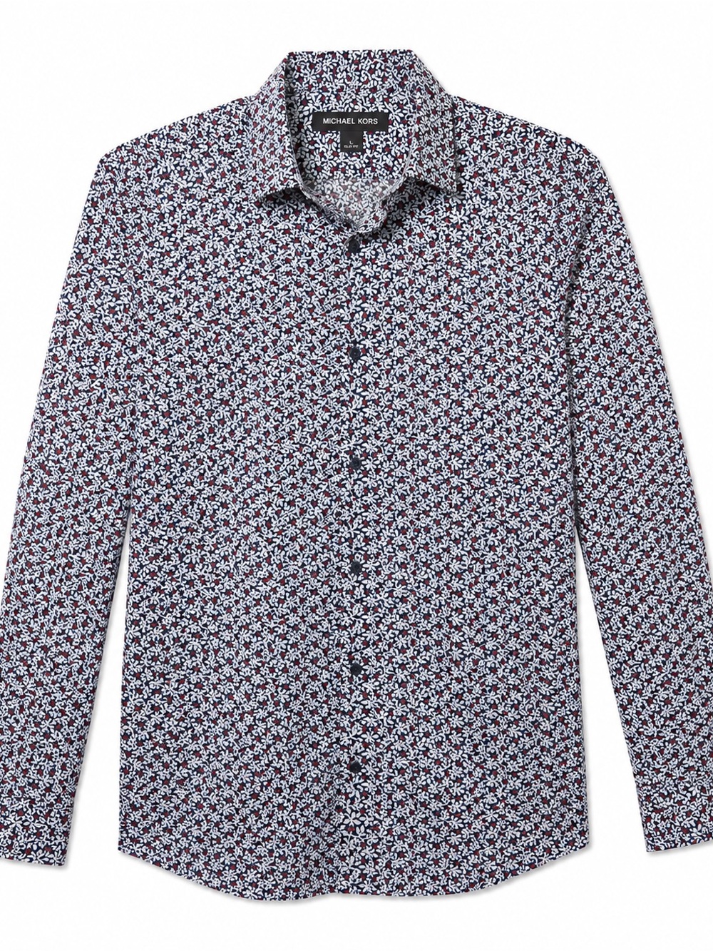 Michael Kors Men’s L Slim Fit Floral Long Sleeve, EXCELLENT CONDITION